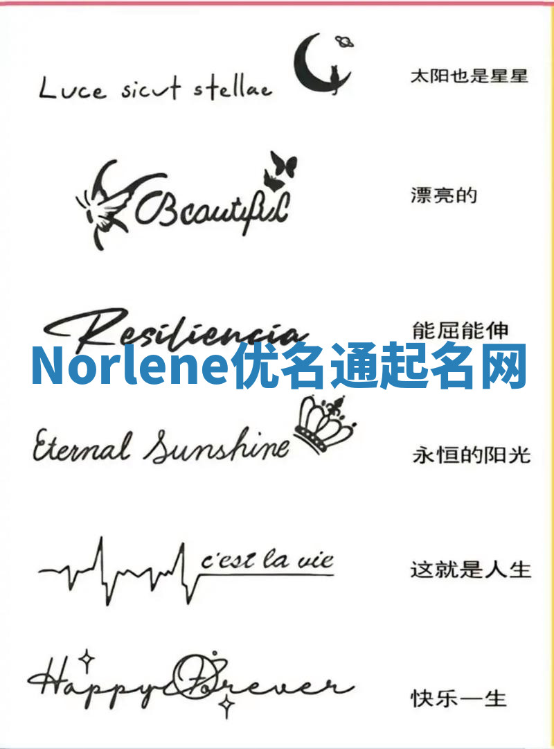 Norlene优名通起名网 Norlene优名通起名网